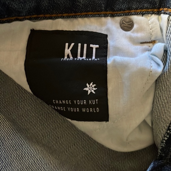 KUT Reese Ankle Straight Leg Jeans with Raw Hem, Size 8 - Picture 5 of 6